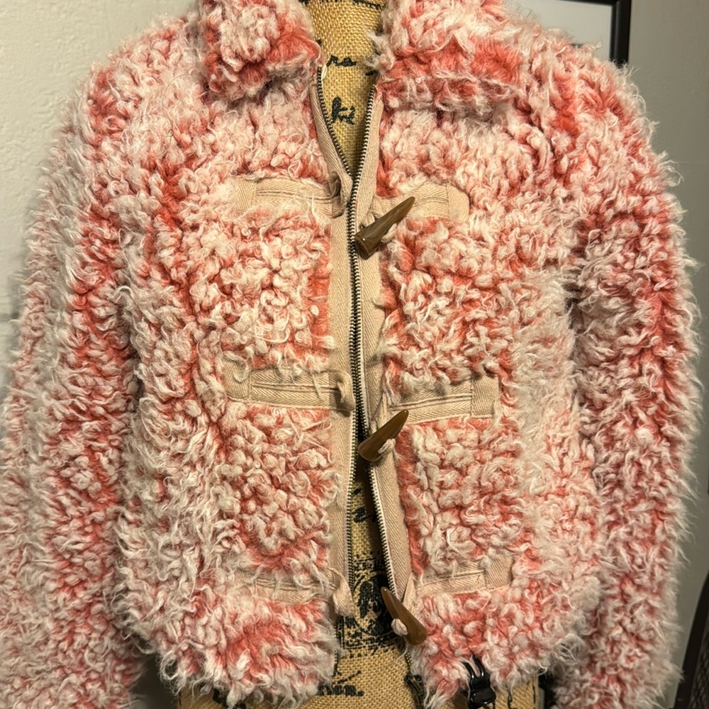 Anthropologie faux fur coat